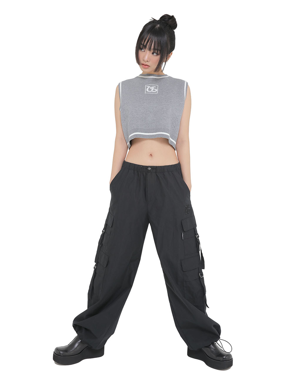 CAGO OVER PANTS(BLACK)